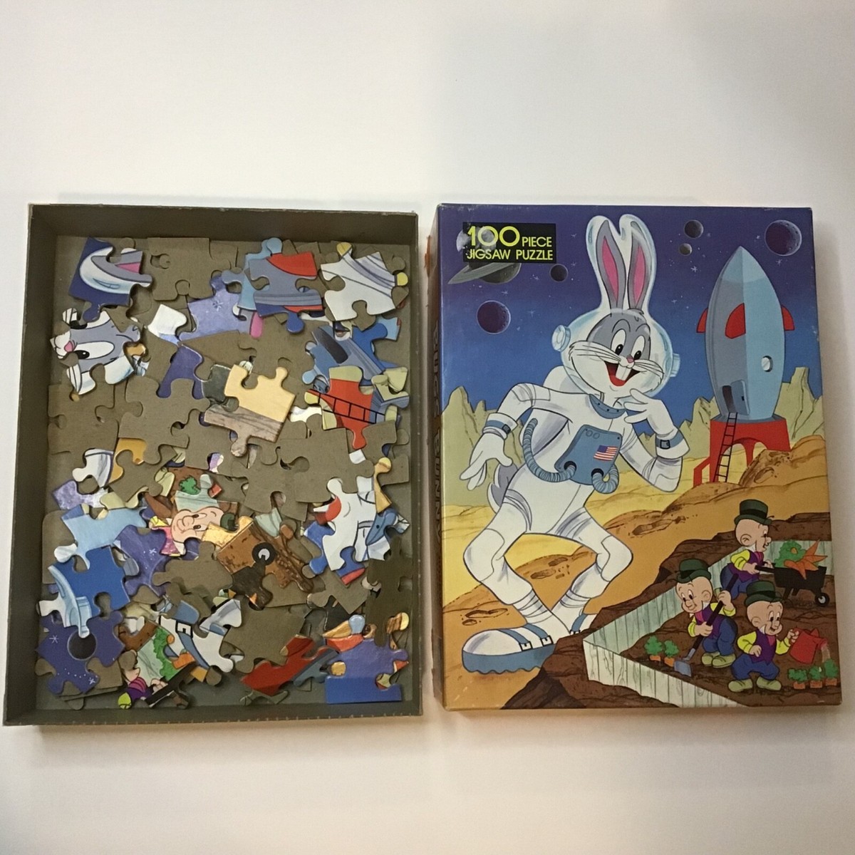 Vintage Looney Tunes Puzzle Bugs Bunny Astronaut in Space 100