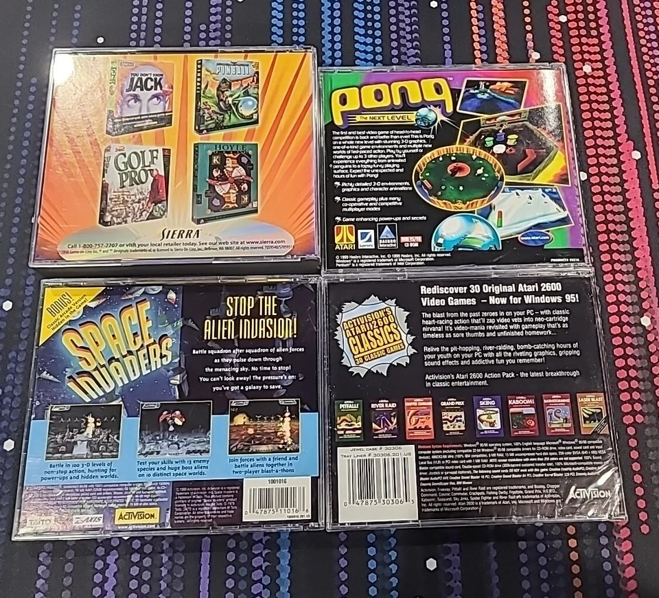 Vintage Windows 95 / 98 SIERRA ACTIVISION ATARI DISC GAMES One Sealed Read - Image 2 of 3