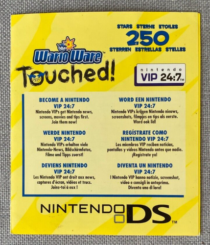NINTENDO DS - WARIO WARE Touched ! - °°°VIP CODE nicht gekratzt°°