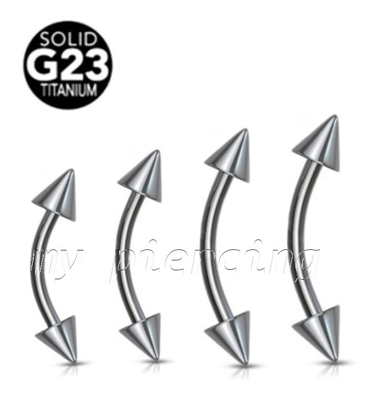 16g Spiked Titanium Curved Barbell | Tulsa Body Jewelry