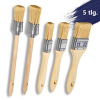 Sbs® Pinsel Set Flachpinsel Rundpinsel Eckenpinsel Lackpinsel Malerpinsel 5-Tlg