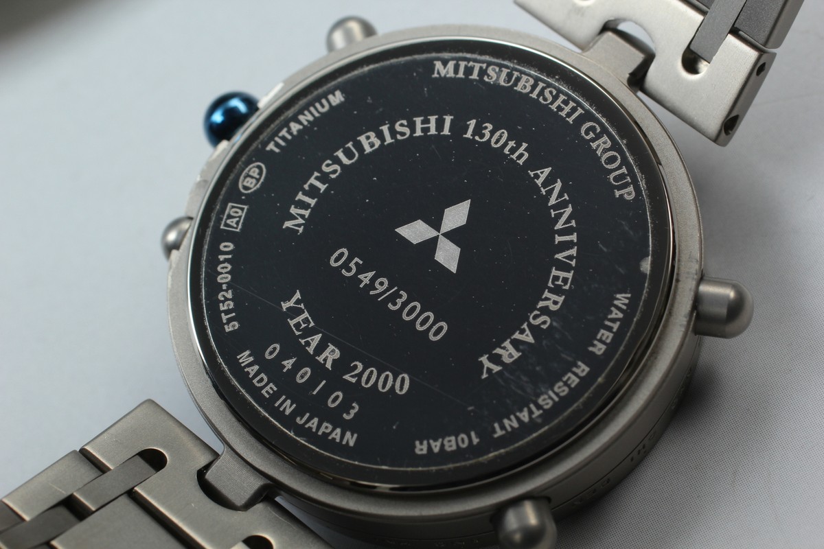 N MINT]SEIKO 5T52-0010 World time Titanium MITSUBISHI EX