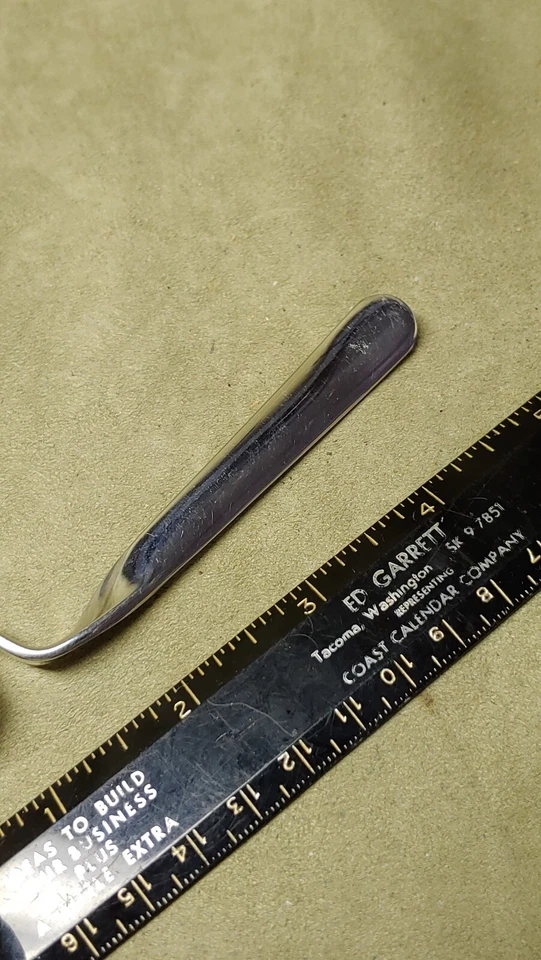 Cuchara de miel sólida de acero inoxidable BSF ~ Cuchara de miel sólida de acero inoxidable forjado en plata Bremer Foto 3 de 4