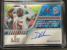 Devin White 2022 Spectra Champion Signatures BLUE DISCO #16/50 AUTO