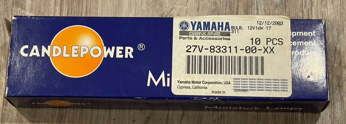 NOS OEM Yamaha Candlepower 27V-83311-00-XX Flasher Light Bulbs (8