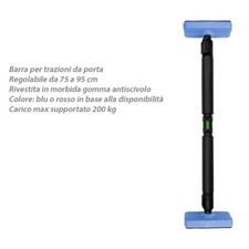 Barra per trazioni da porta regolabile da 75 a 95 cm fissaggio senza viti sbarra