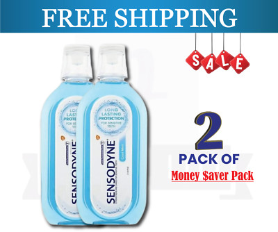 Sensodyne Mouthwash Cool Mint Full Day Freshness Protection 500 ml - 2 PACK