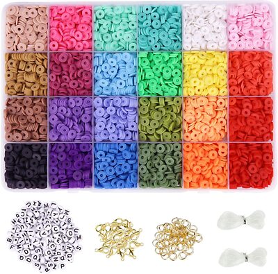 Jewelry Making Kit with 6,000 Polymer Heishi Beads Crafting Essentials