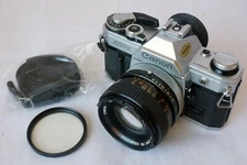 Canon AE-1 35mm Film Camera w/ FD 50mm 1:1.4 SSC Lens Good Working Order