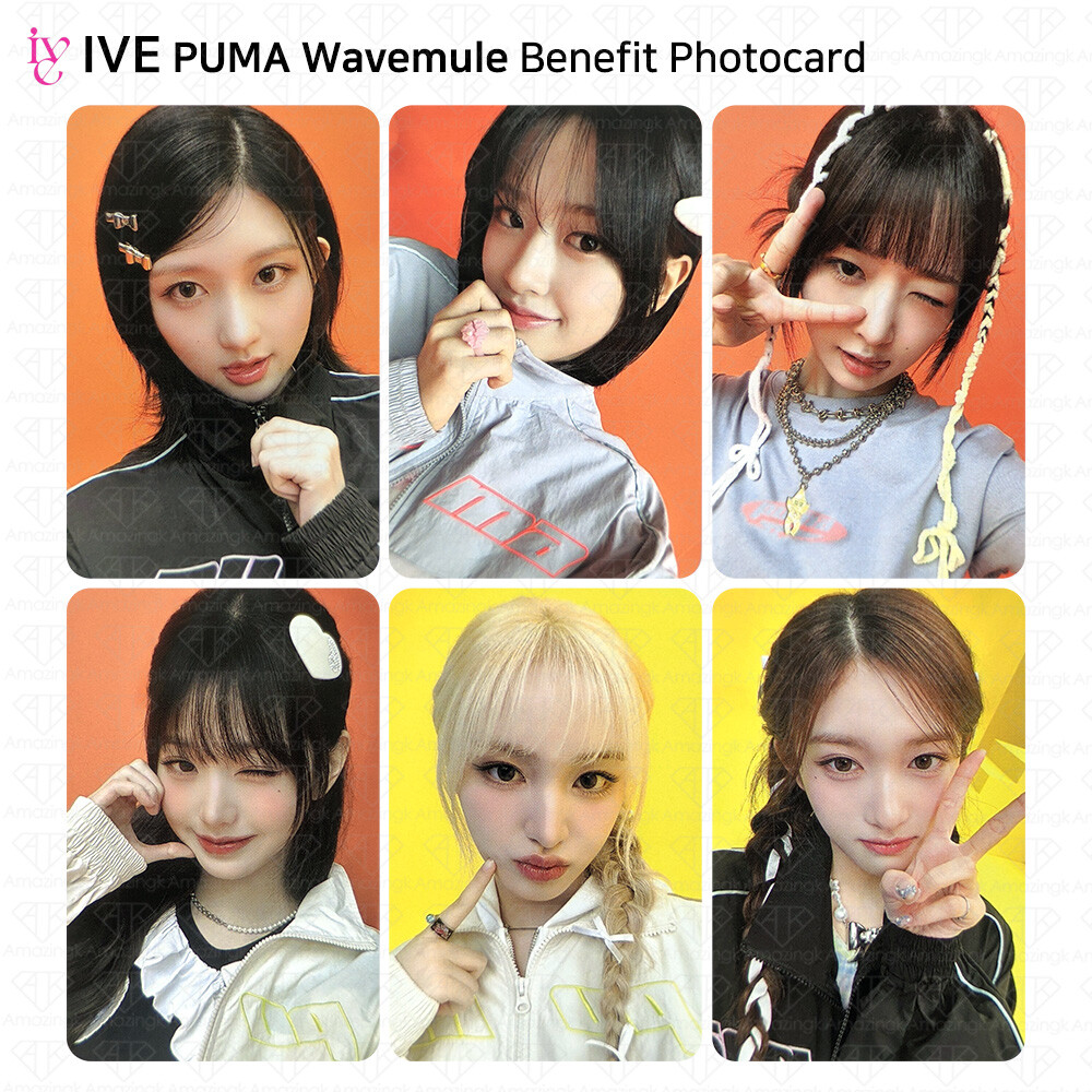 IVE PUMA Wavemule Benefit Photocard KPOP K-POP Wonyoung Rei Yujin