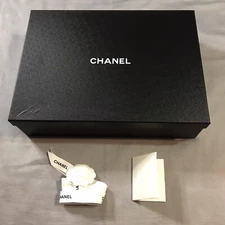 Chanel Empty Box 17.5x13x4.5 Black Ribbon Flower Receipt Card