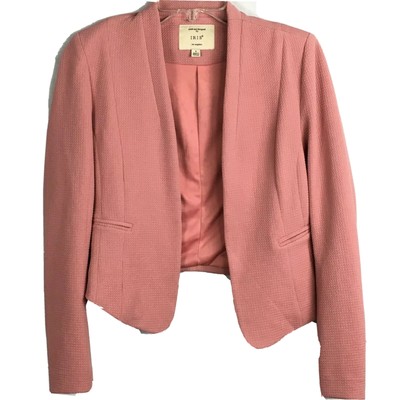 pink knit blazer