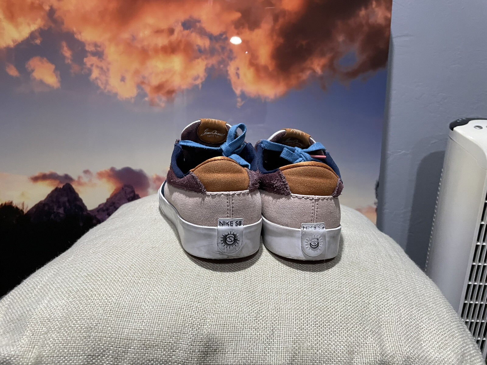 SAOLA Taglia 7 RARE Nike SB Shane Midnight Rosa Navy Oxford
