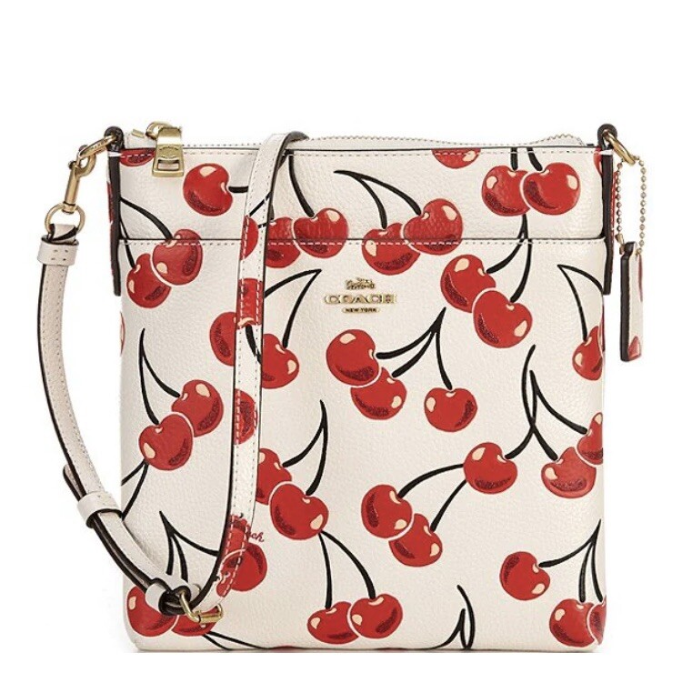 ★KIRSH★ Doodle Cherry Mini Cross Bag Red NWT Coach Kitt Cherry Print Messenger Crossbody Chalk/Red | eBay