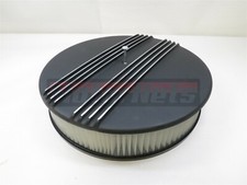 14x3 Split Finned Aluminum Air Cleaner Edelbrock Holley Chevy Sbc Bbc 350 454