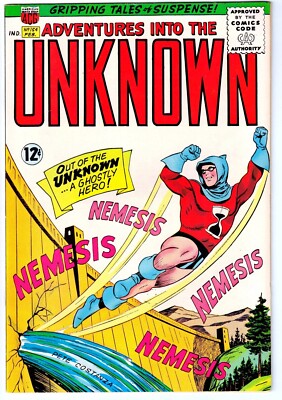 Adventures Into the Unknown #154 NM 1964 ACG Horror Sci-Fi Nemesis Hero Key
