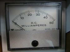 Triplett 220G 0-50 DC Amperes gauge