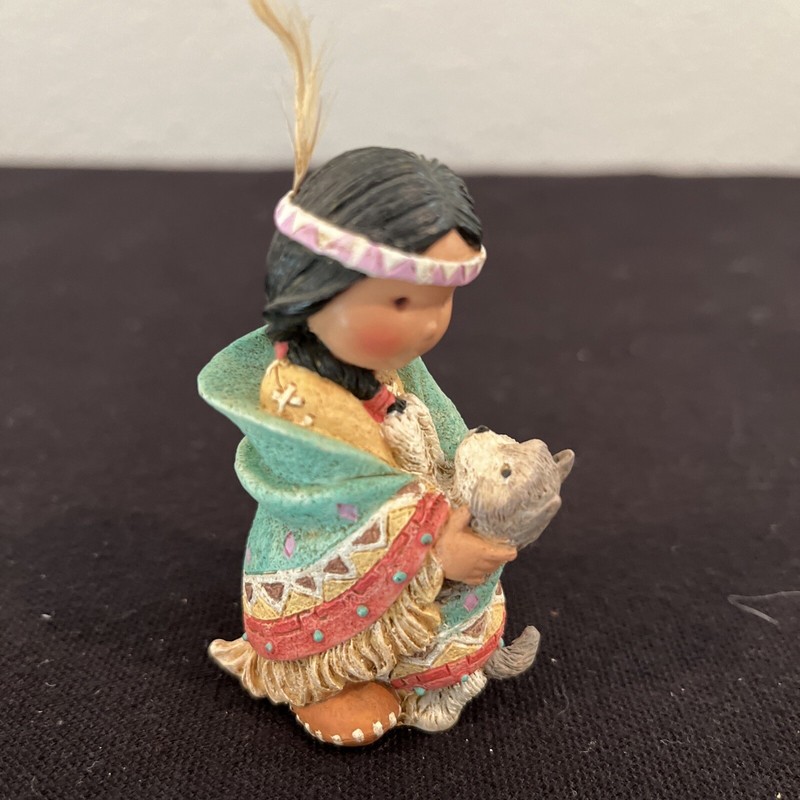 1994 Enesco Friends of the Feather Dances With Wolf Figure 115657
