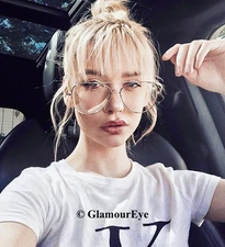 Oversized Large XL Aviator Metal Frames Celebrity Fashion BIG Eyeglasses 4197 L