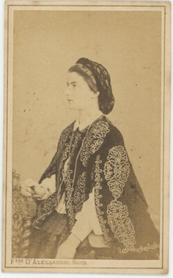 CDV um 1865. Maria Sophia von Bayern, Königin von Neapel, Schwester von Sissi.