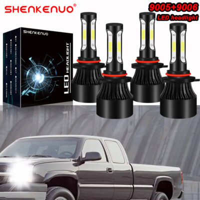 9005 9006 Combo LED Headlight Bulbs For Chevy Tahoe 1995-2006  High & Low Beam