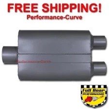 2 Chamber Performance Exhaust Muffler FULL BOAR 3" In / Dual 2.25" FB0422