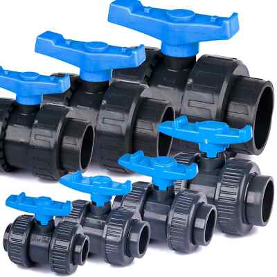 AquaForte PVC Kugelhahn ECONO-Line Absperrhahn mit 2x Klebemuffe ECO