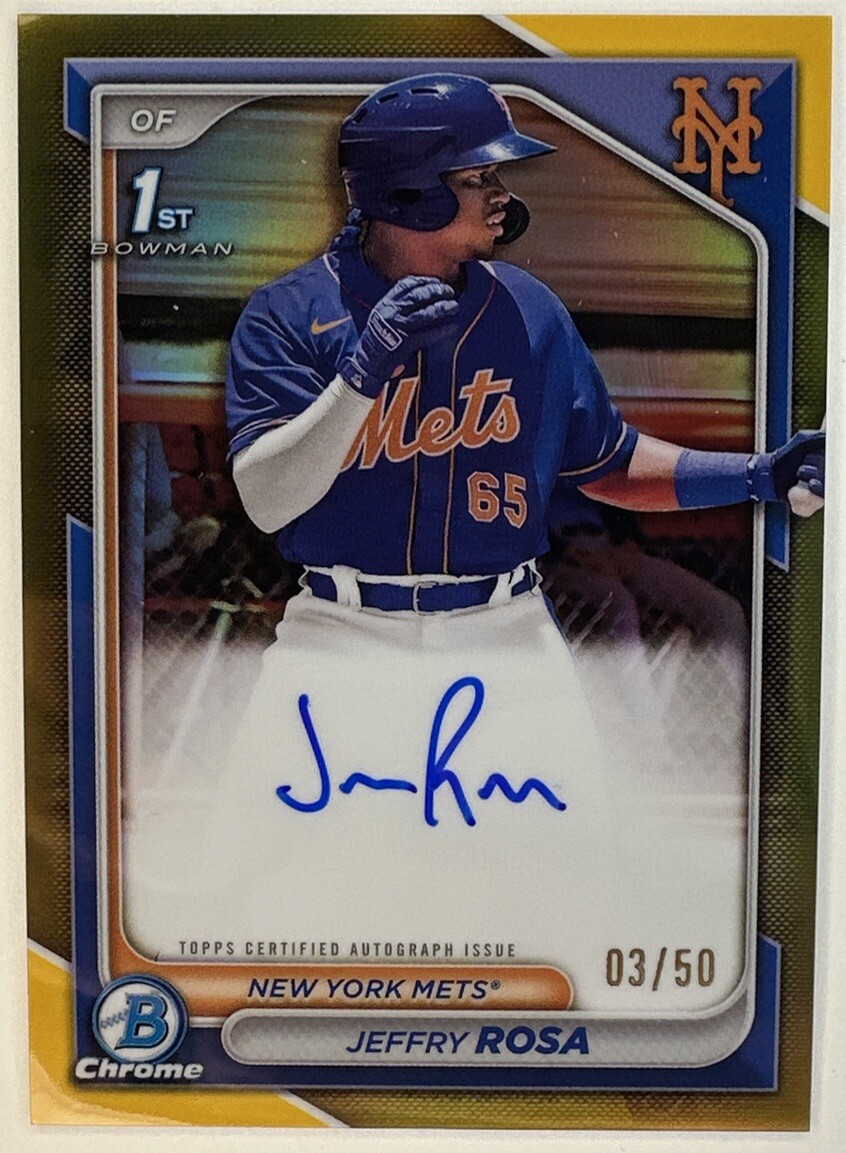 2024 Bowman Chrome Prospect Auto Gold Refractor #3/50 Jeffry Rosa #CPA-JRO Auto