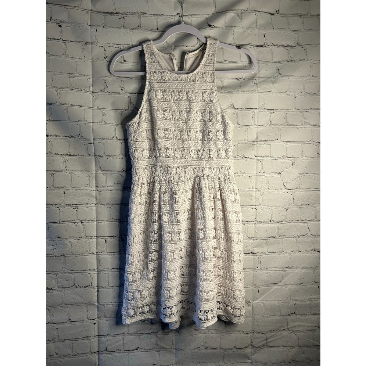 Women's BB Dakota Andree White Lace Dress SZ