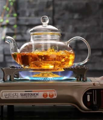 gas stove sulives glass teapot
