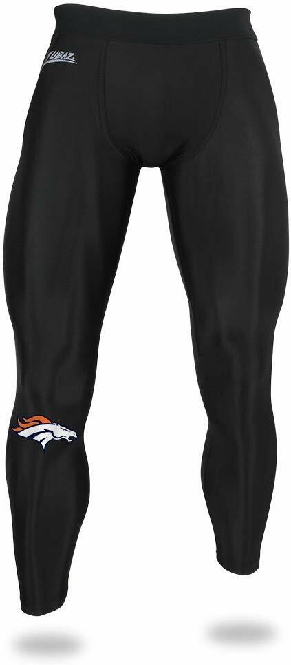 Мужские компрессионные черные леггинсы Zubaz NFL Denver Broncos Active Performance от NFL