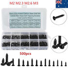<!--F#f_0-->500Pcs 304 Stainless Steel M2-M3 Black Pan Head Self-Tapping Screws Assorted Kit<!--F/-->