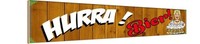 Holzschild 10X46 Cm Pinup Hurrra! Bier Alkohol Essen Trinken Deko Geschenk Holz