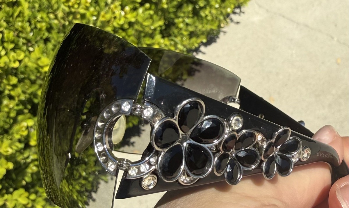 $1032 BVLGARI VINTAGE RARE 100% AUTHENTIC SUNGLASSES 652 SWAROVSKI