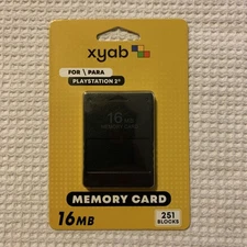 PlayStation 2 PS2 - 16MB/251 Block Memory Card by XYAB - New