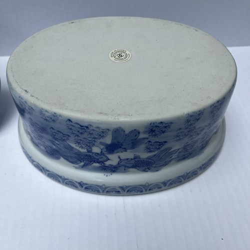 Williams Sonoma Blues Stoneware Koi Fish Covered Casserole Tureen Dish 9" x 6" - Picture 17 of 21