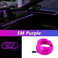 5m Car Interior Led Strip Light Neon El Wiring Decorative Lamp For Auto Diy Flex