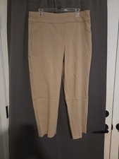 Alfred Dunner Khaki Stretch Allure Pants, Women's Size 14, Modern Fit, NWT