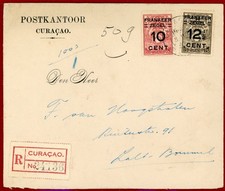 Netherlands Antilles 1927, 22½c on Registered Cover