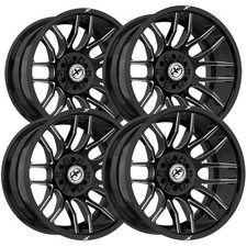 Set Of 4 Xf Off-road Xf-232 22x12 6x1356x5.5 -44mm Blackmilled Wheels Rims
