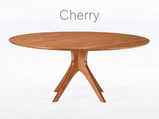 oval solid wood dining table set