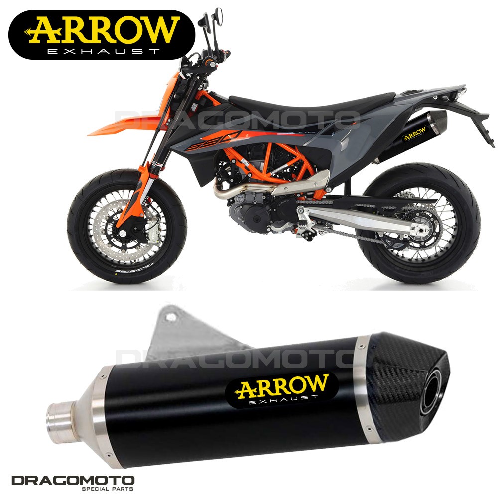 Silencieux KTM 690 SMC R ARROW Alu Noir CC échappement moto Race-Tech