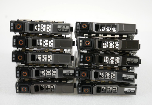 Lot of 10 Dell PE R730/R720/R620/R630 08FKXC 0NTPP3 SAS/SATA 2.5" Plastic Caddy