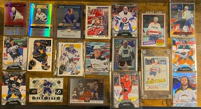 HOCKEY STARS 50 PLUS CARD LOT W/CAROLINA HURRICANES  SP'S MIKE GARTNER ROOKIE