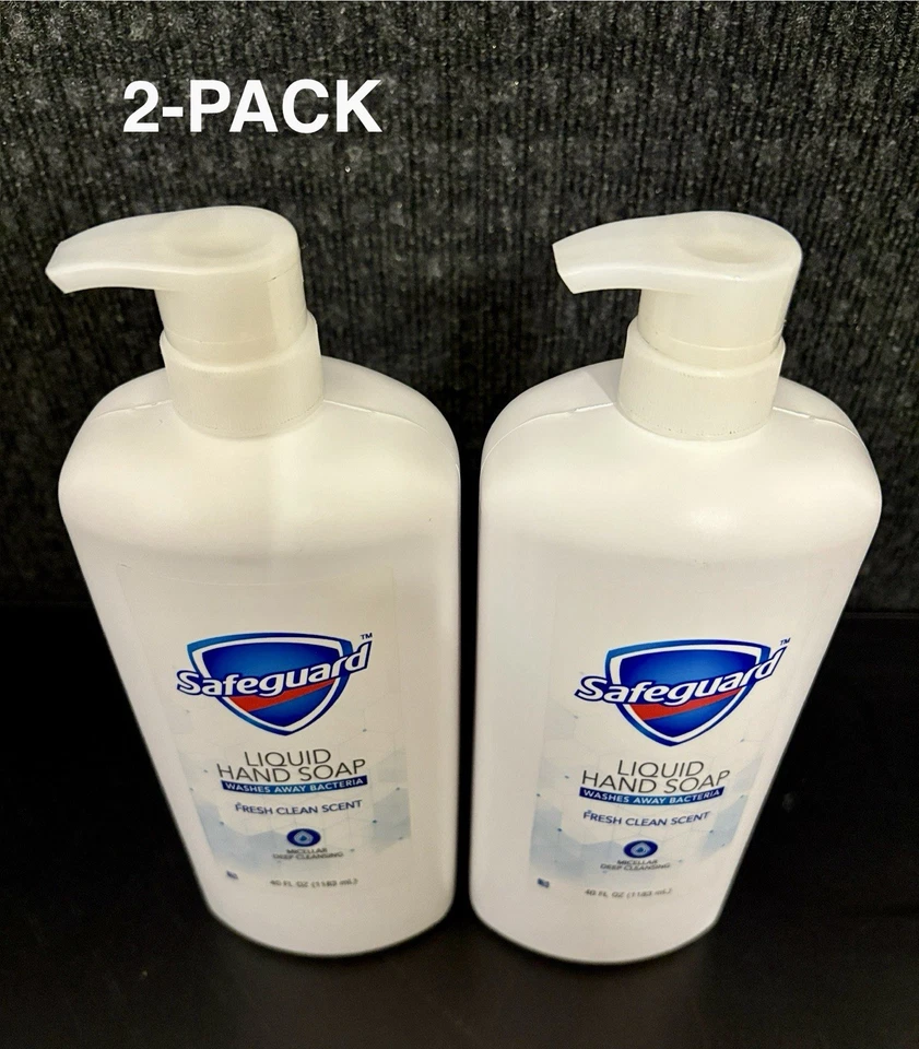SAFEGUARD LIQUID HAND SOAP MICELLAR DEEP CLEANSING 40oz FRESH CLEAN SCENT 2-PACK - Image 2 of 4