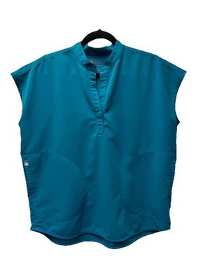 FIGS S Teal Rafaela Oversized Scrub Top Tech Collection WXXSW1003 Medical Lab