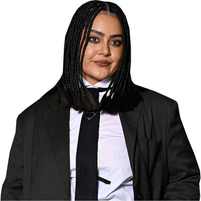 Izuka Hoyle (Black Suit) Half Body Buddy Cutout
