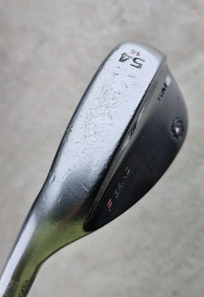 Titleist Vokey SM6 54-14 F-Grind LH Sand Wedge 35.25" Stock Steel Nice Tour Wrap - Image 3 of 4