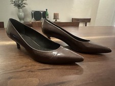 Stuart Weitzman Power Eva 50mm Kitten Heel Brown Pumps Size 10