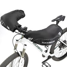 ROCKBROS Bike Pogies, Windproof Thermal Handlebar Mitts for Winter Cycling